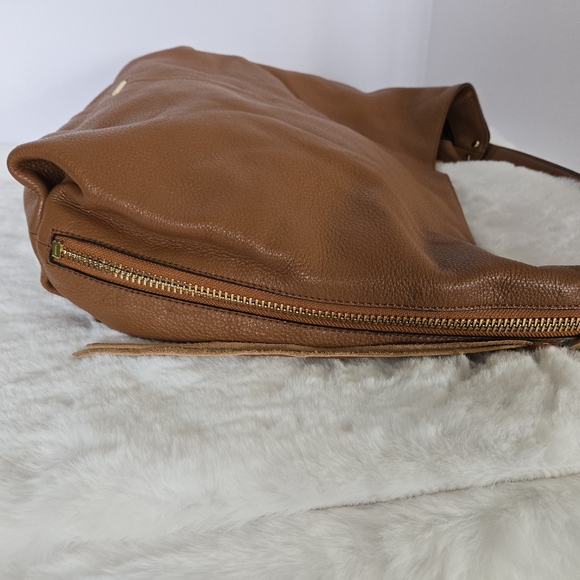 Rebecca Minkoff Bryn Large Double Zip Hobo Chestnut Brown Shoulder Bag - EUC - Picture 5 of 16